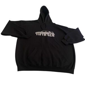 Car Hoodie Men 2XL Black Sweatshirt Pullover Sweater Workout Chevrolet‎ Ford